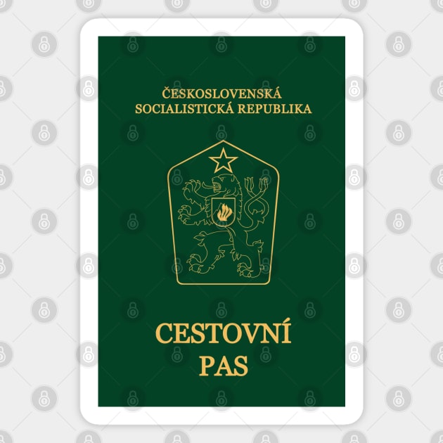 Czechoslovakia passport Magnet by Travellers